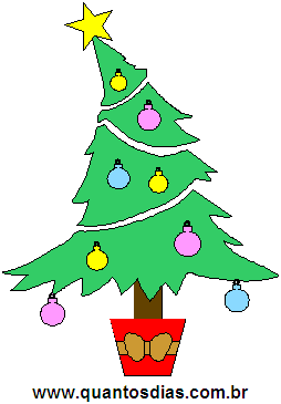 Árvore de Natal Com Bolas Coloridas