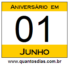 Contagem Regressiva Para Aniversário de Quem Nasceu em 1º de Junho Quantos Dias Para Aniversário Quem Nasceu em 1º de Junho