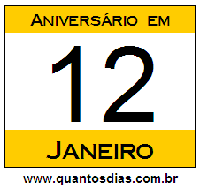 Quantos Dias Para Aniversário Quem Nasceu em 12 de Janeiro